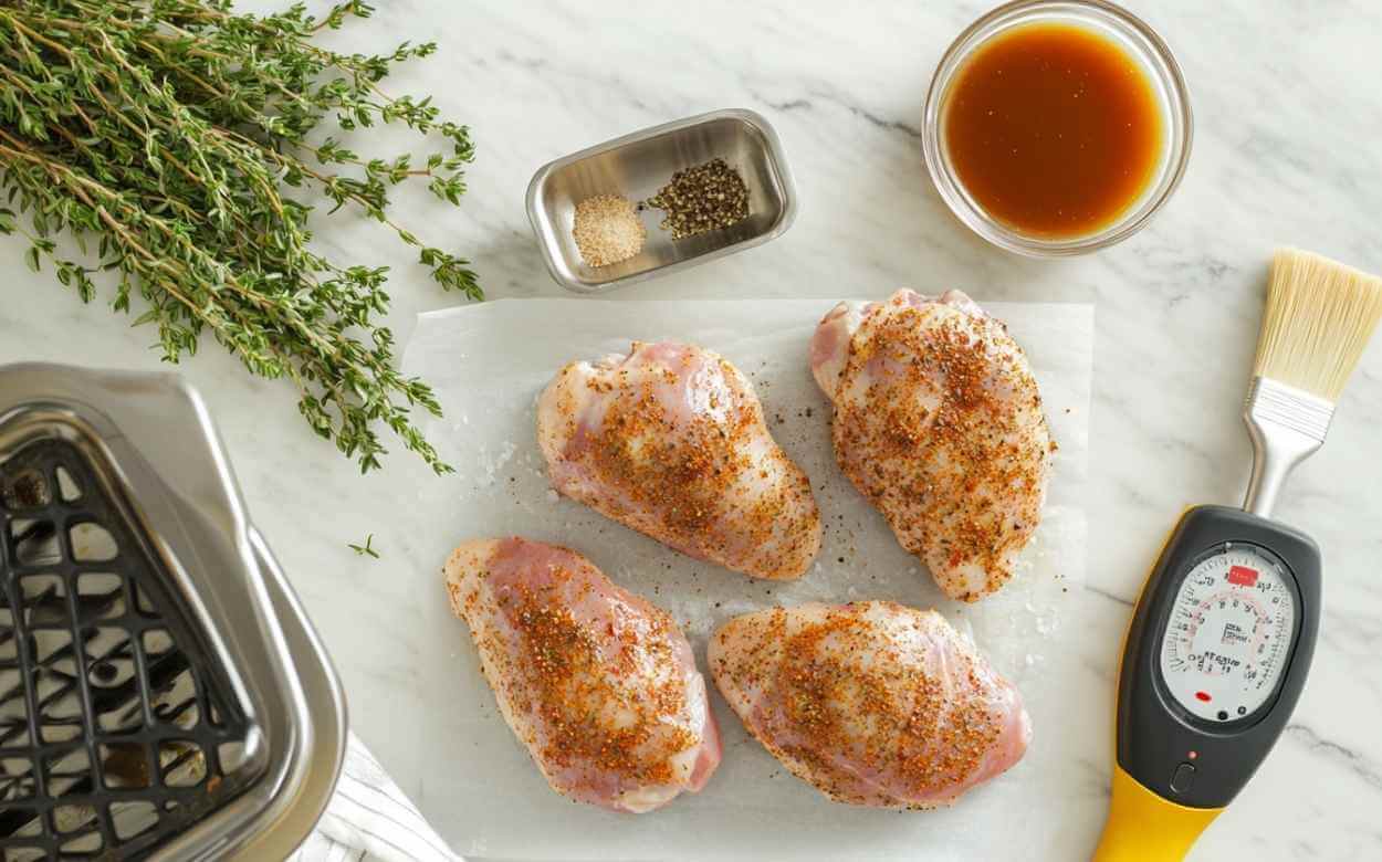 Poitrines de poulet air fryer - purerecette